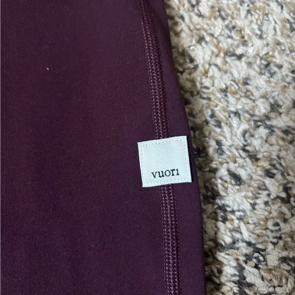 Vuori Women's Burgundy Leggings - Picture 3 of 5